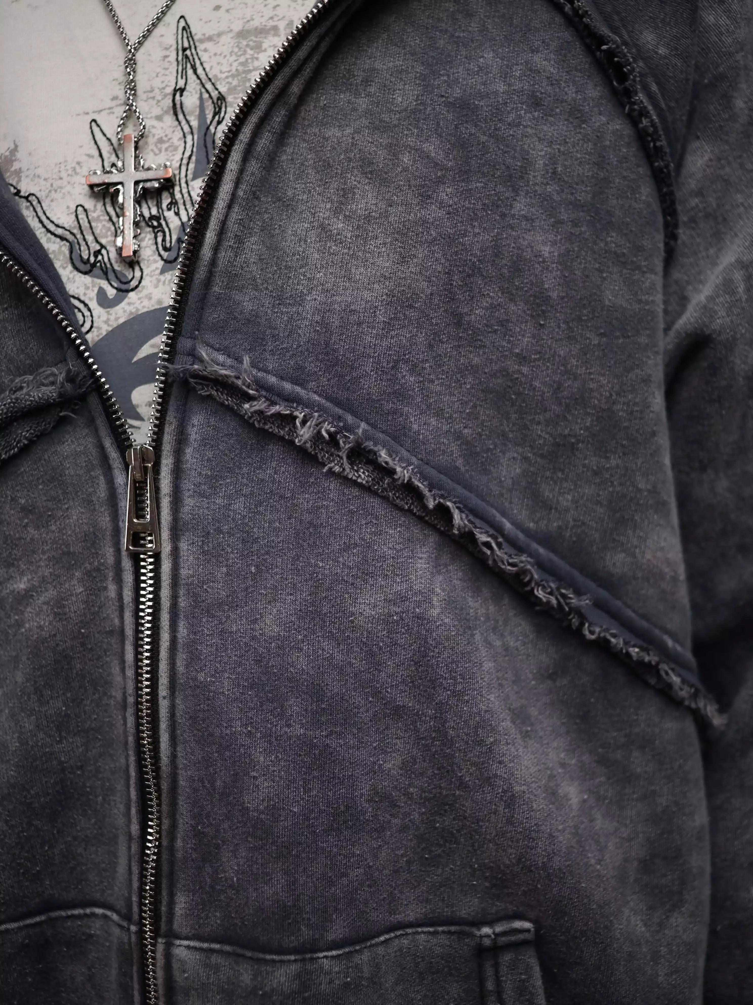 Zipper with Visible Stitching (Mans)