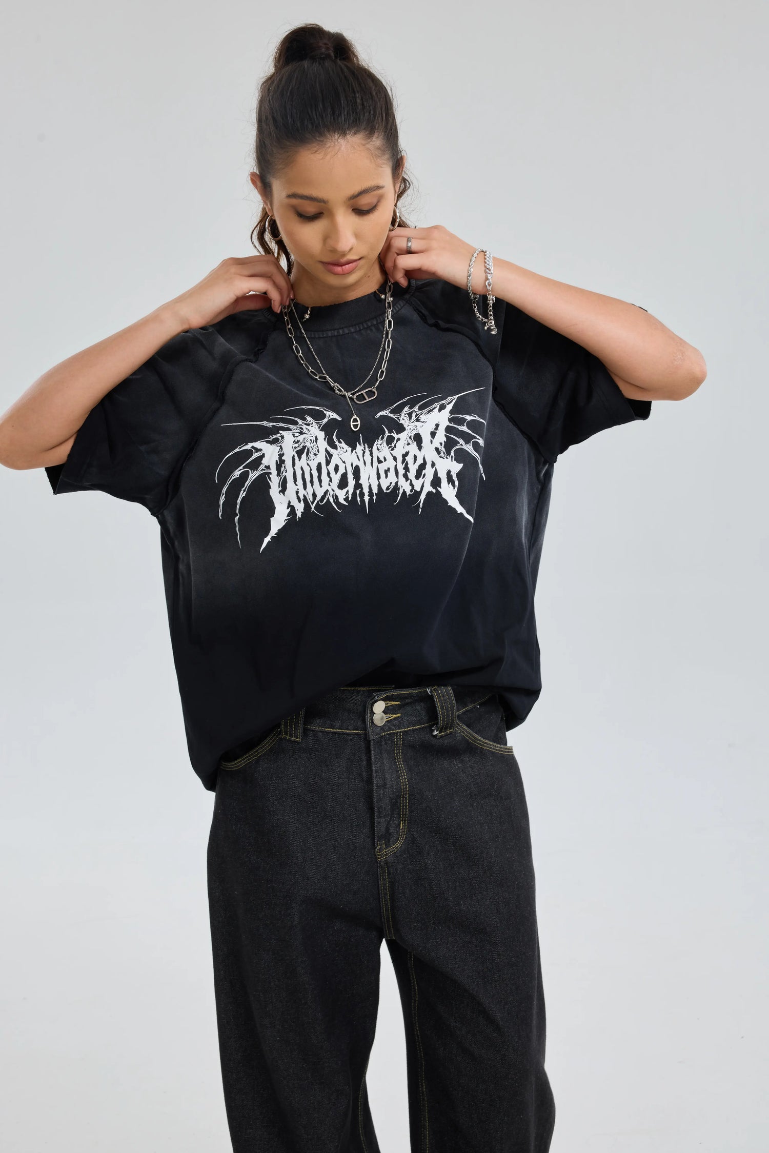 T-shirt with piercing