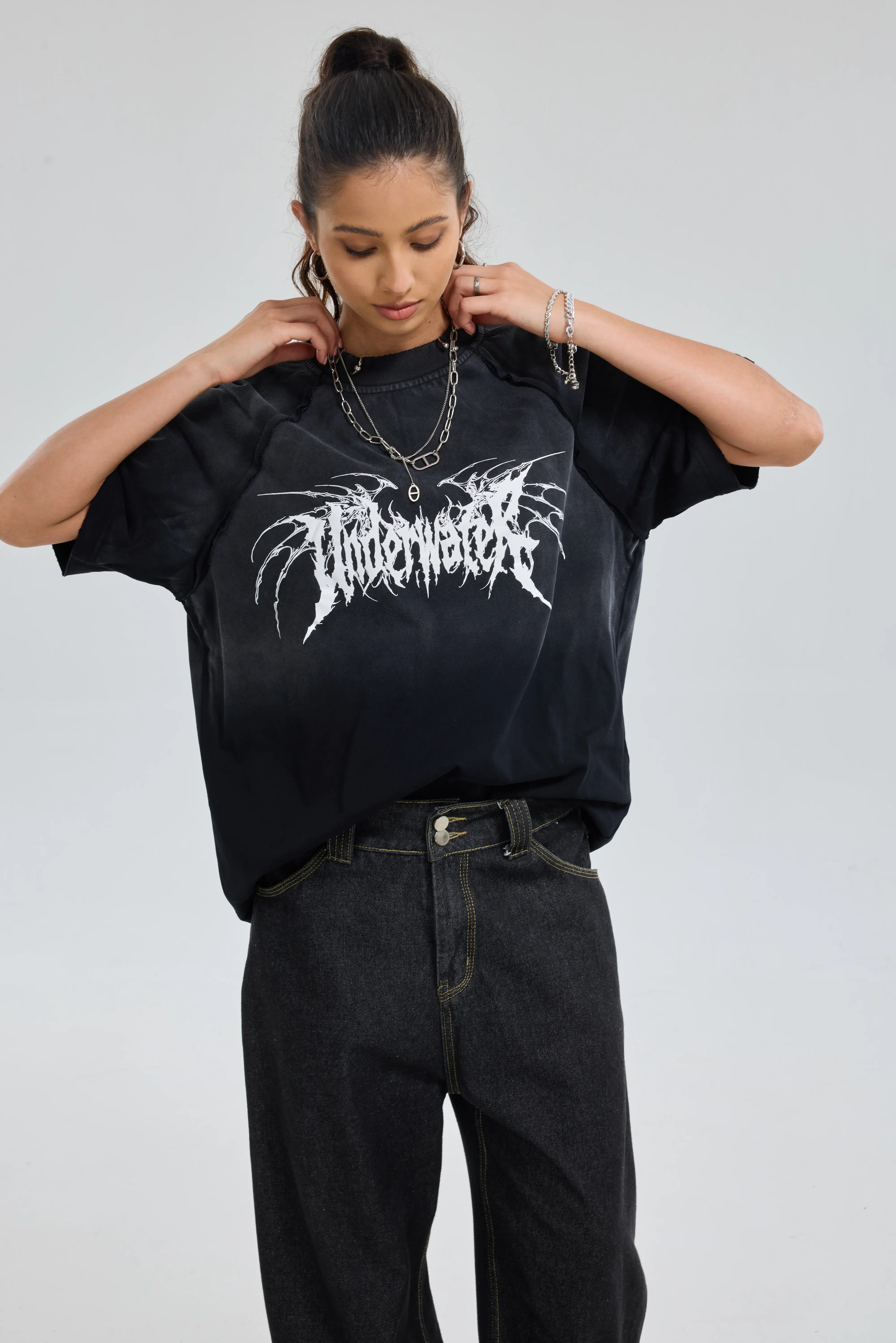 T-shirt with piercing