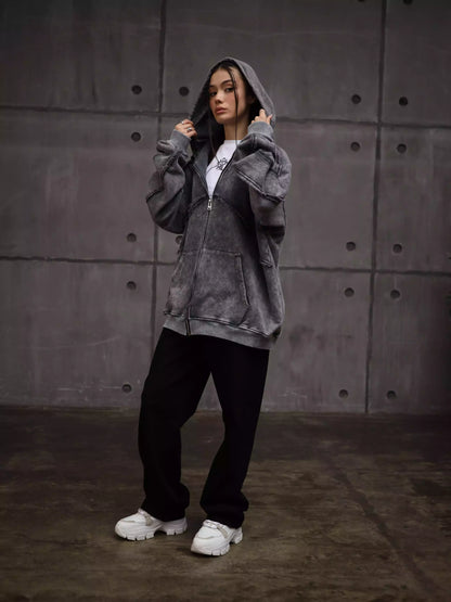 Womens Zipper with Visible Stitching