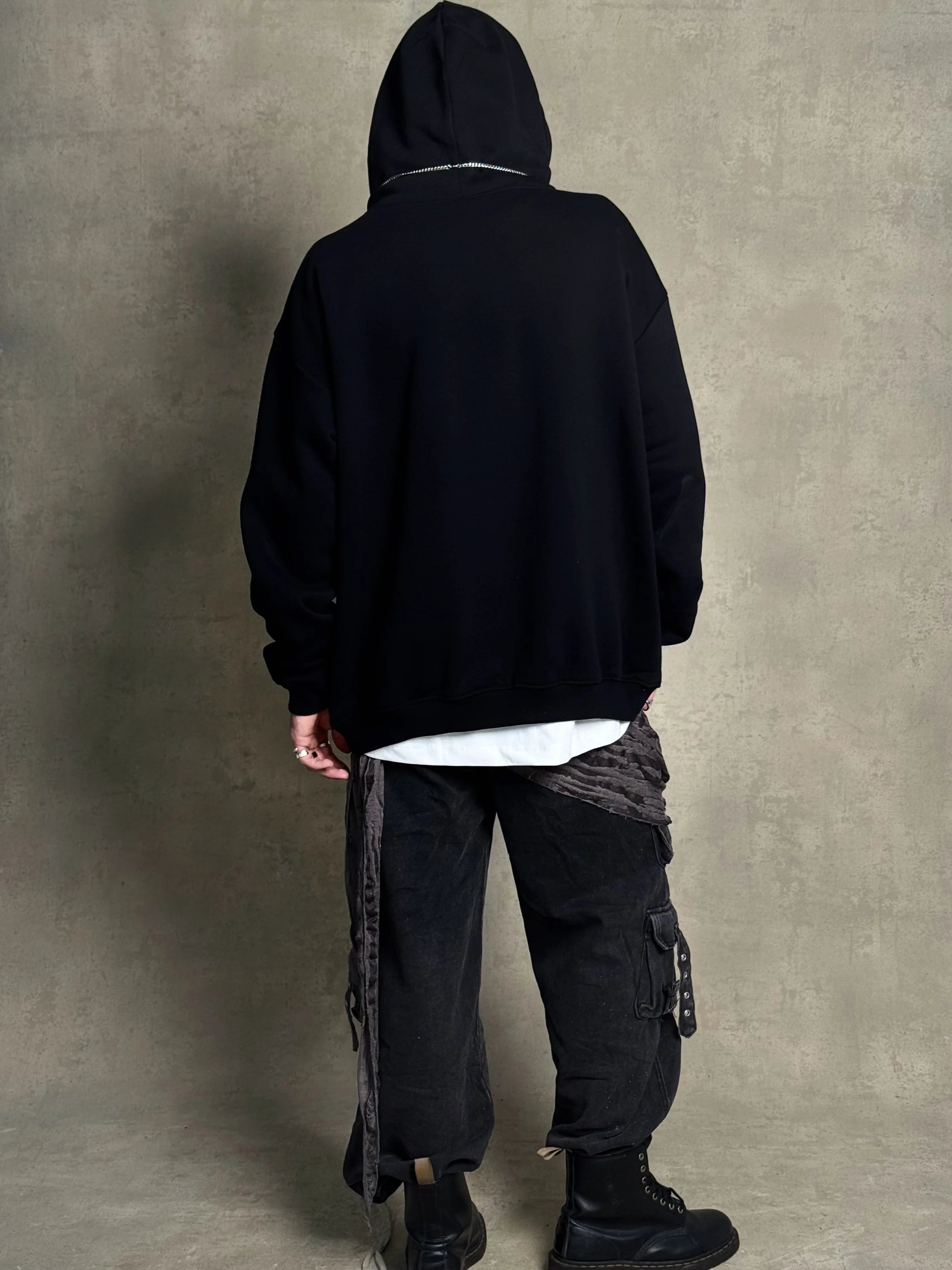 Mans Black Ninja Hood