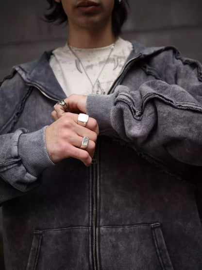 Zipper with Visible Stitching (Mans)