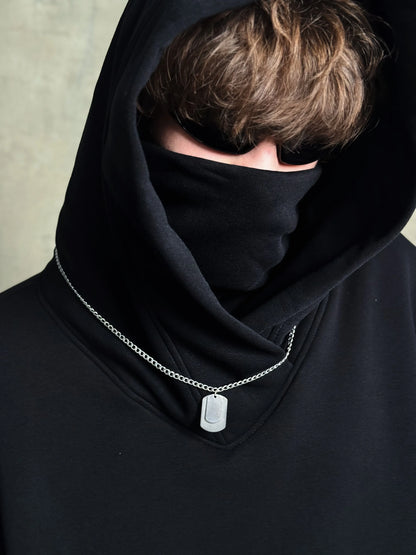 Mans Black Ninja Hood