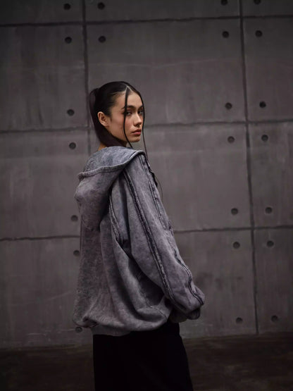 Womens Zipper with Visible Stitching