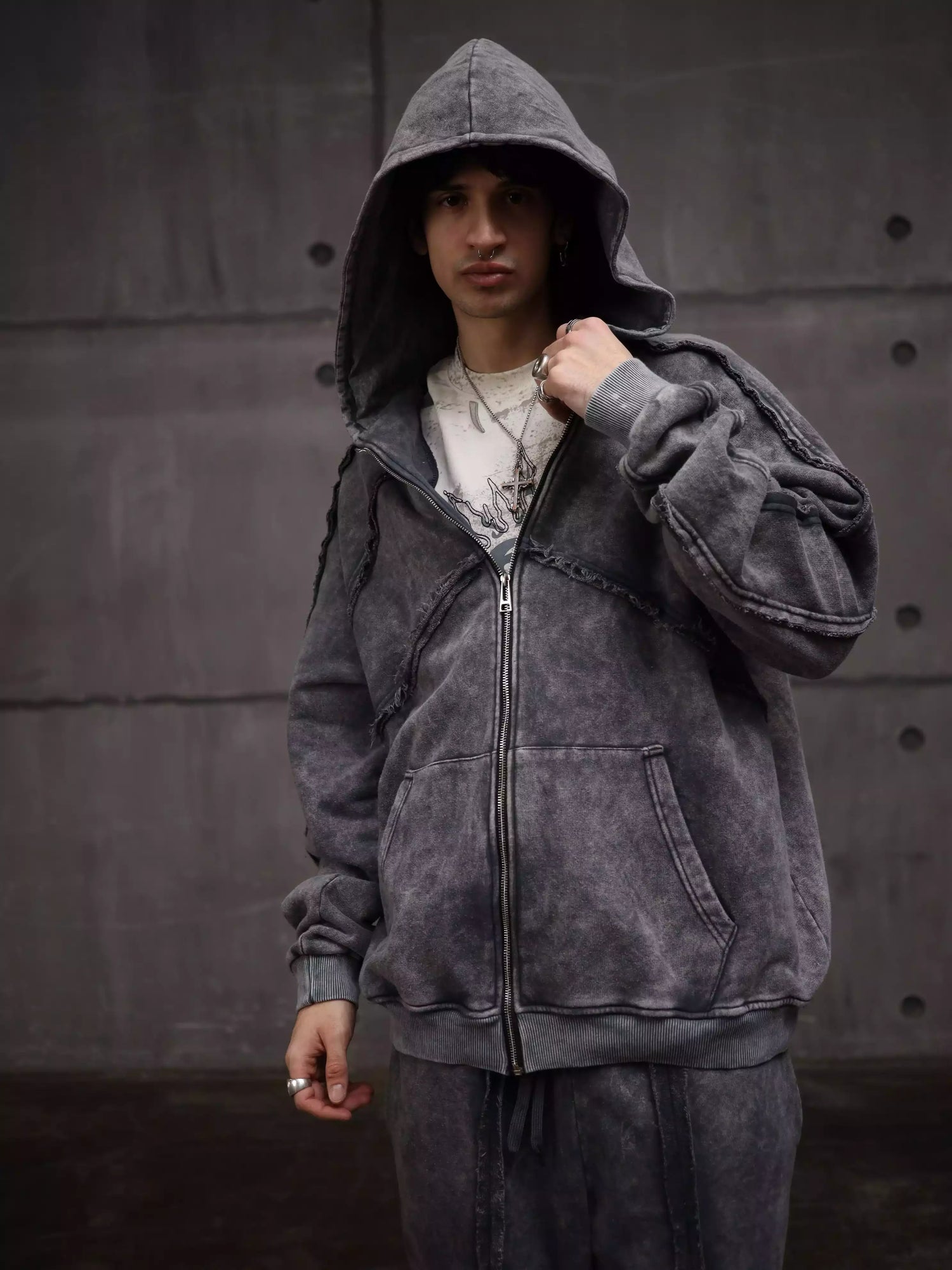 Zipper with Visible Stitching (Mans)